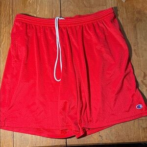 Champion Men's Vibrant Red Athletic Shorts